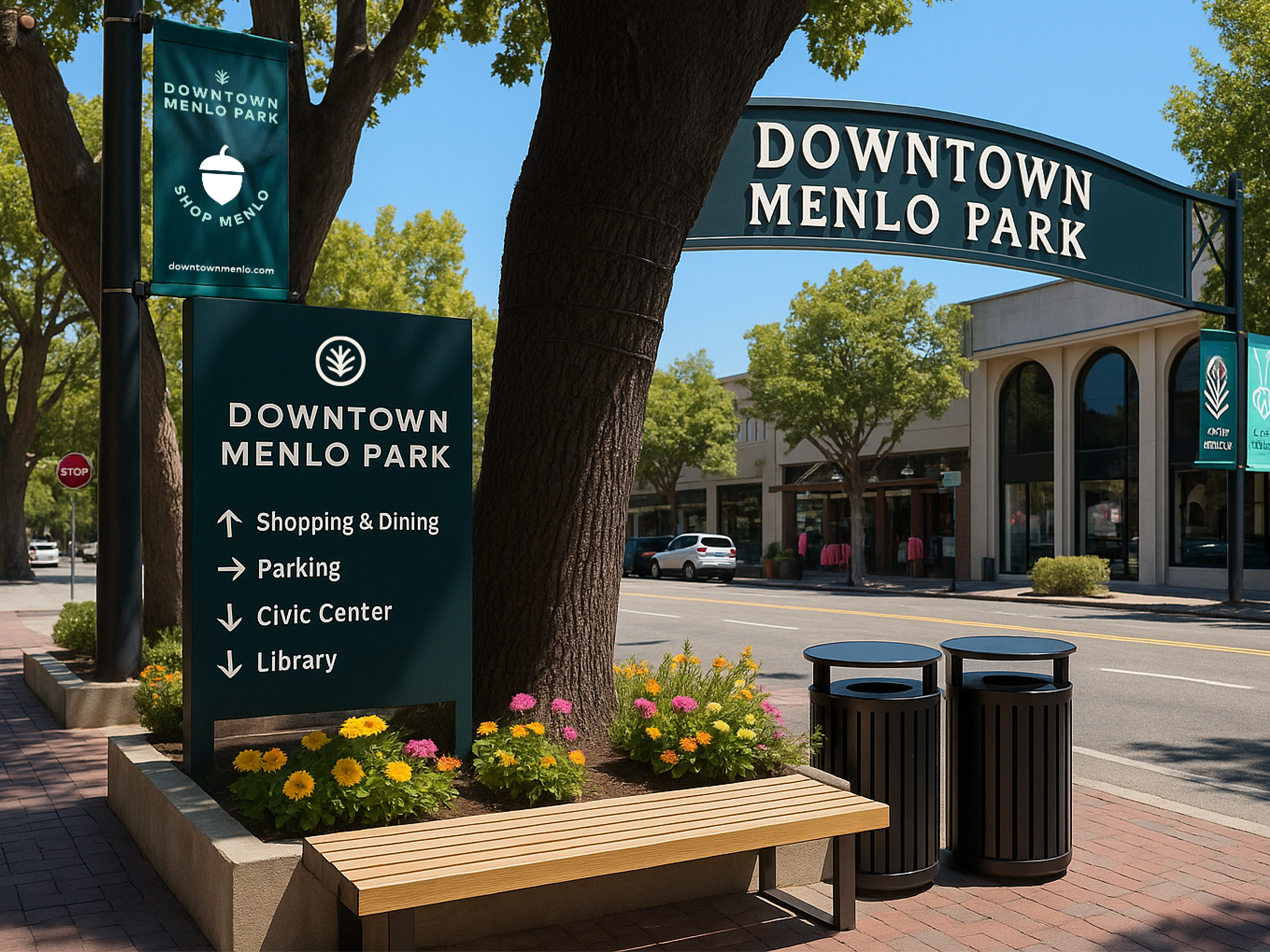 Downtown Menlo Park after improvements
